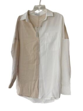 Crescent Colorblock Button Down Shirt